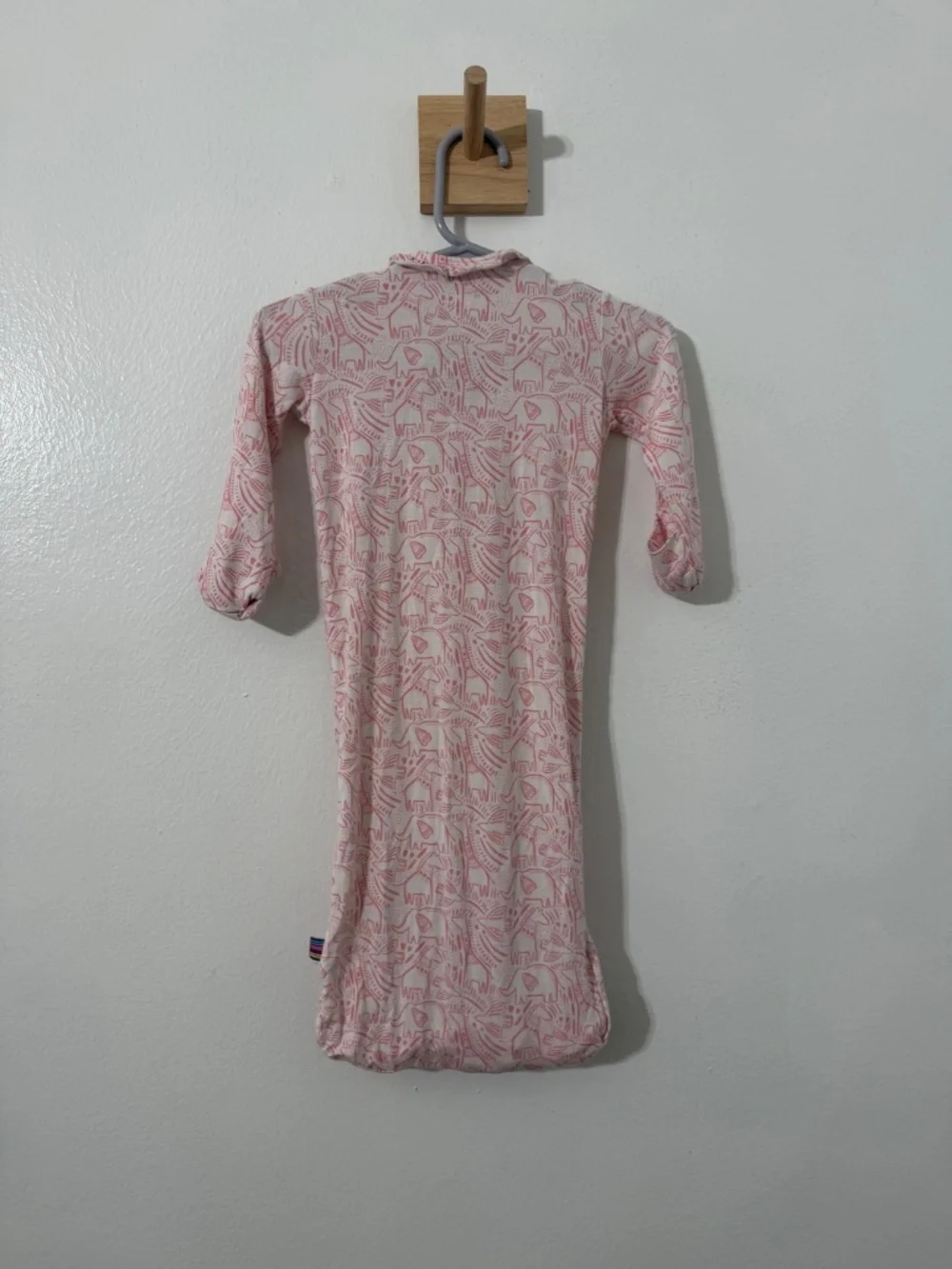 Magnetic Me Newborn Modal Gown Sleeper Pink Animals